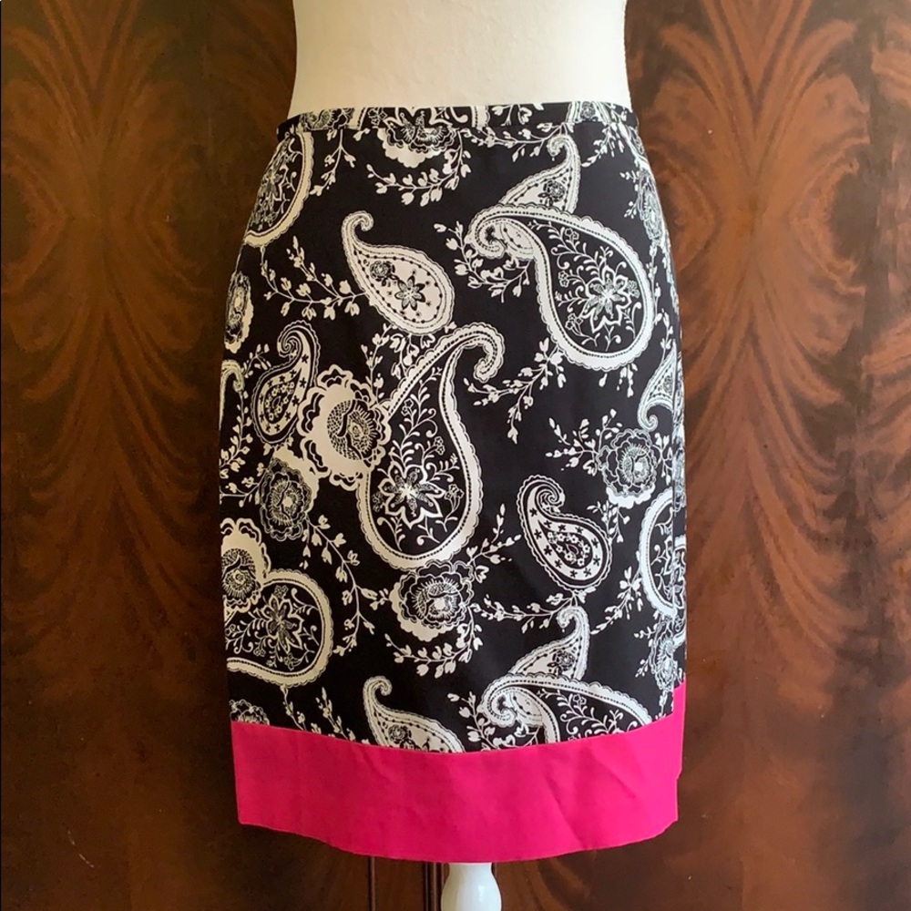 Ann Taylor Loft black and white skirt
